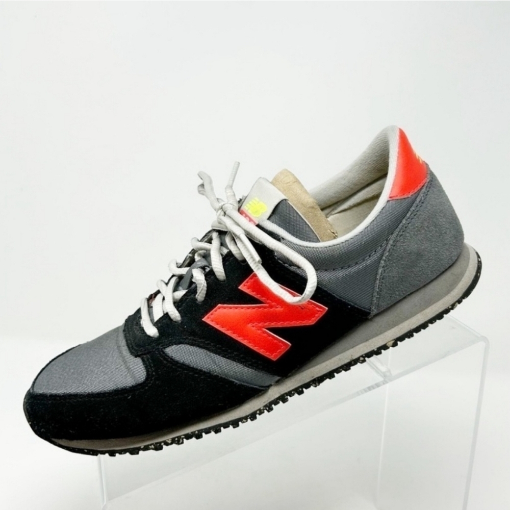 New Balance Grey Neon 420 Low Runner Trainers Sneakers Size 8.5 **NO INSOLES**